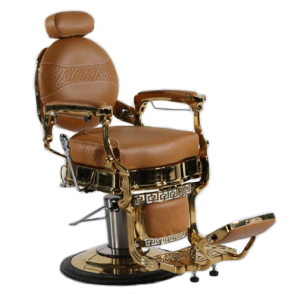 Golden Barber Chair Brown